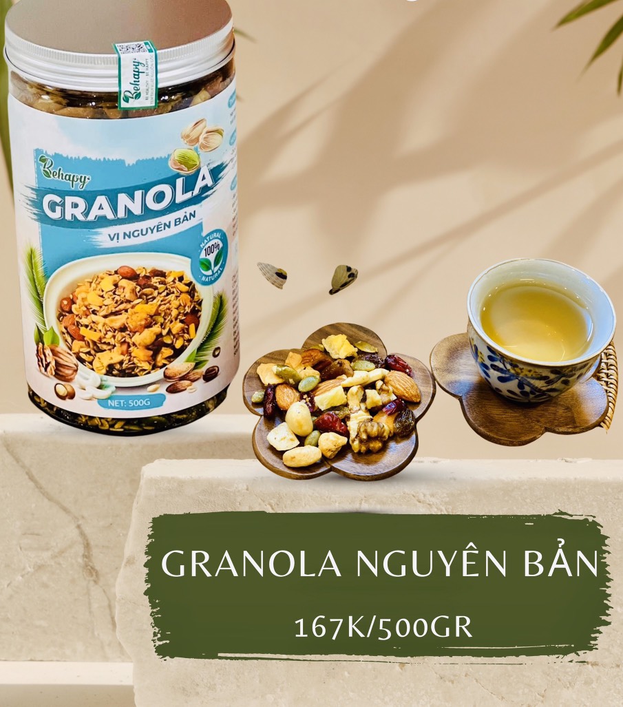 Granola nguyên bản Behapy 500gr