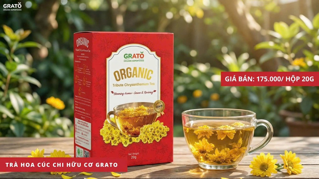 Hoa cúc chi hữu cơ 20g Grato