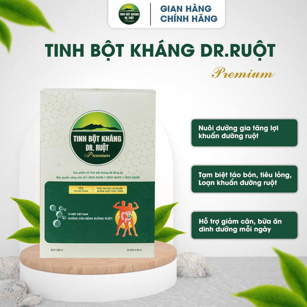 Tinh bột kháng tự nhiên 11.1% - Nguyên bản - Dr Ruột