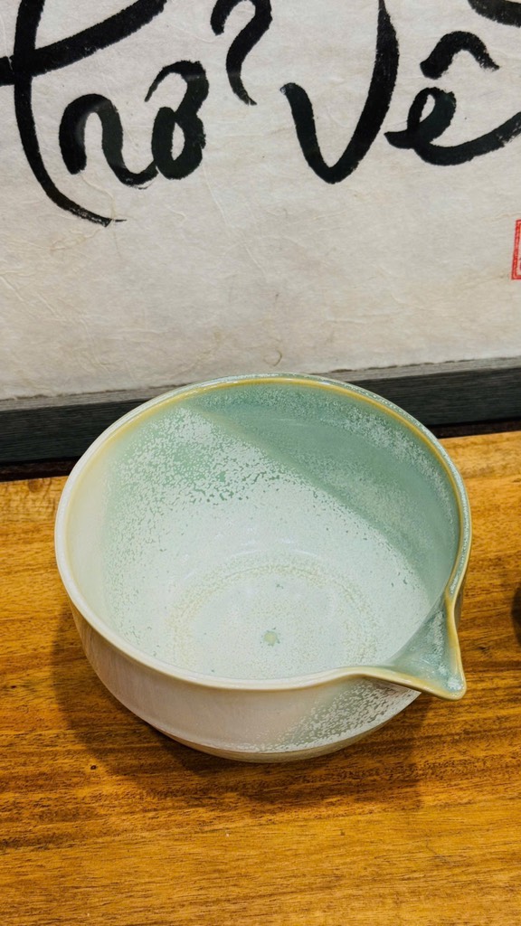 Combo Bát Chawan và Đế đỡ chổi chasen matcha