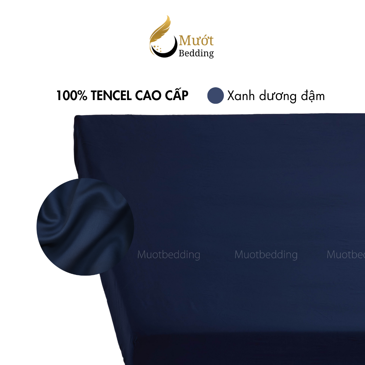 Ga giường Lụa Tencel Mướt Bedding cao cấp trơn màu, drap bo chun đầy đủ kích thước