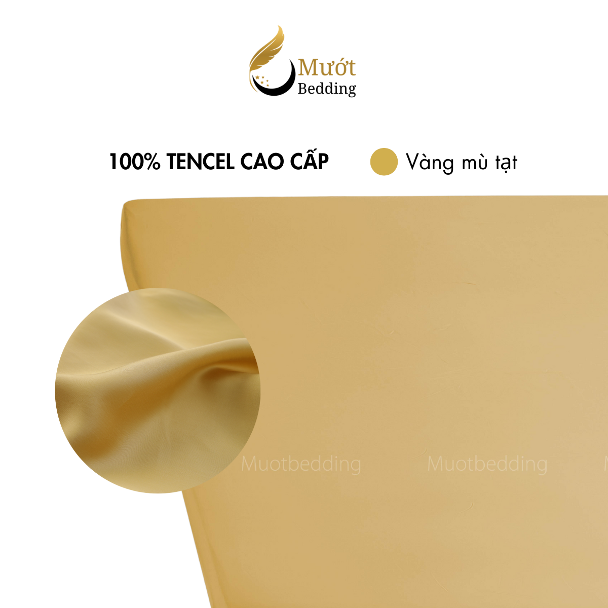 Ga giường Lụa Tencel Mướt Bedding cao cấp trơn màu, drap bo chun đầy đủ kích thước