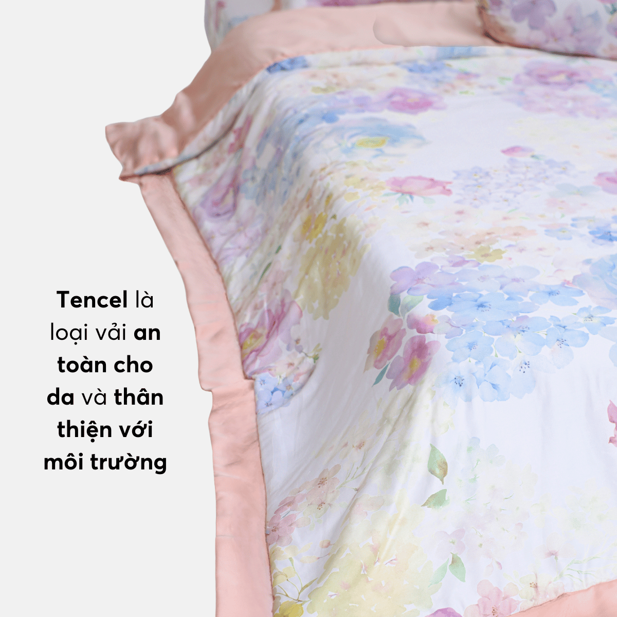 Bộ ga giường Mướt bedding chất liệu lụa Tencel bộ 5 món gồm chăn cao cấp đầy đủ size giường