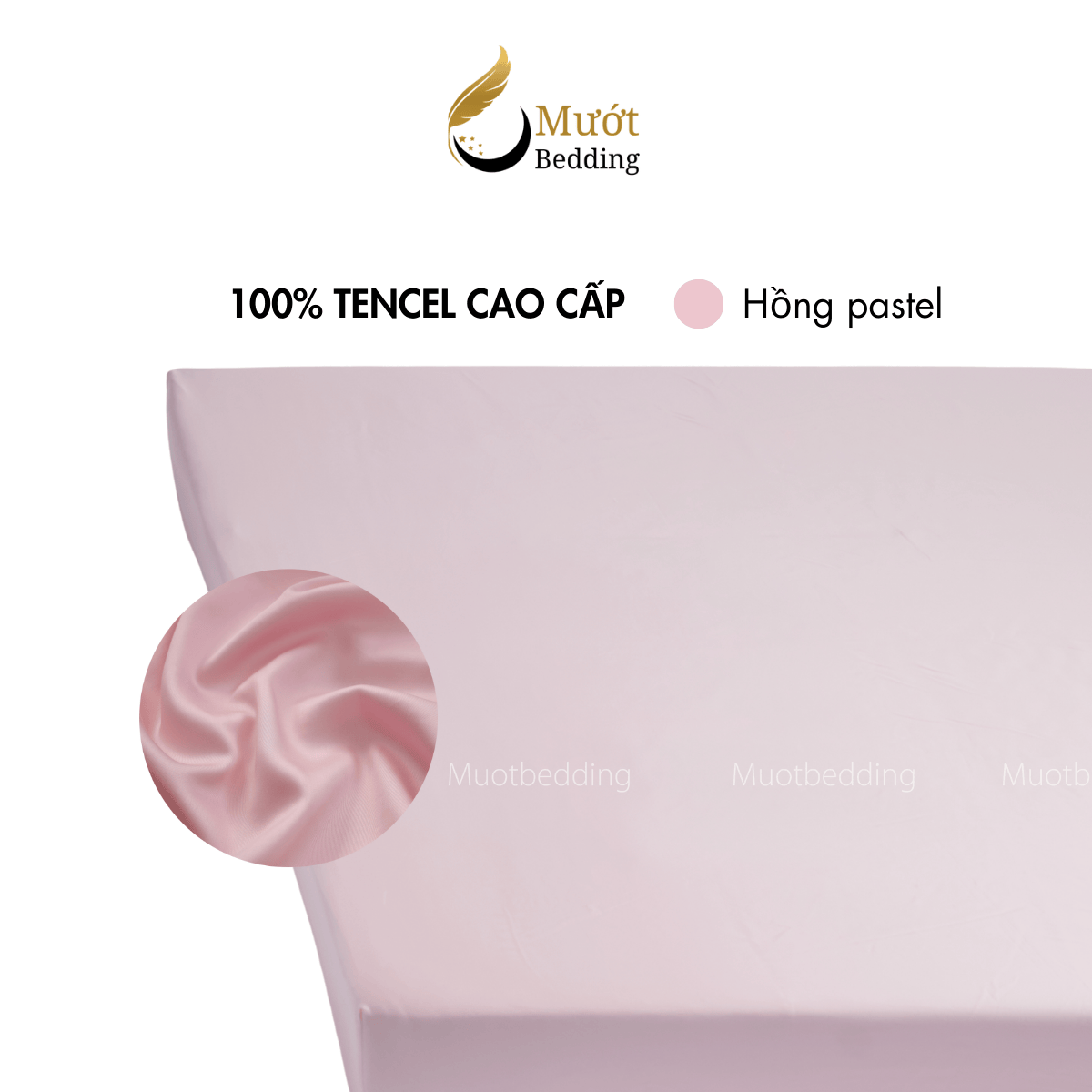 Ga giường Lụa Tencel Mướt Bedding cao cấp trơn màu, drap bo chun đầy đủ kích thước