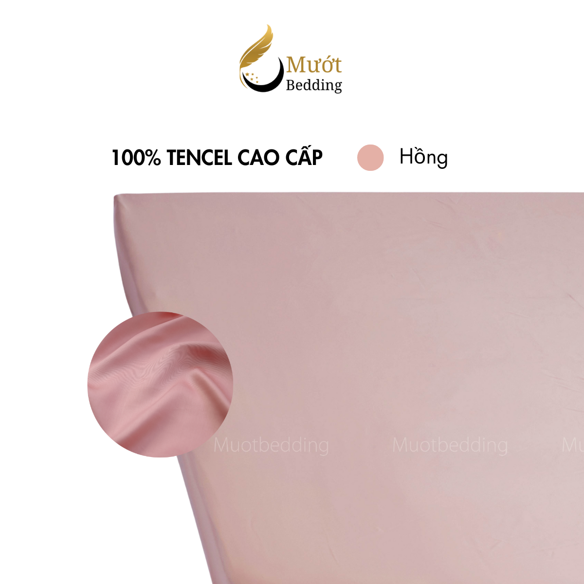 Ga giường Lụa Tencel Mướt Bedding cao cấp trơn màu, drap bo chun đầy đủ kích thước