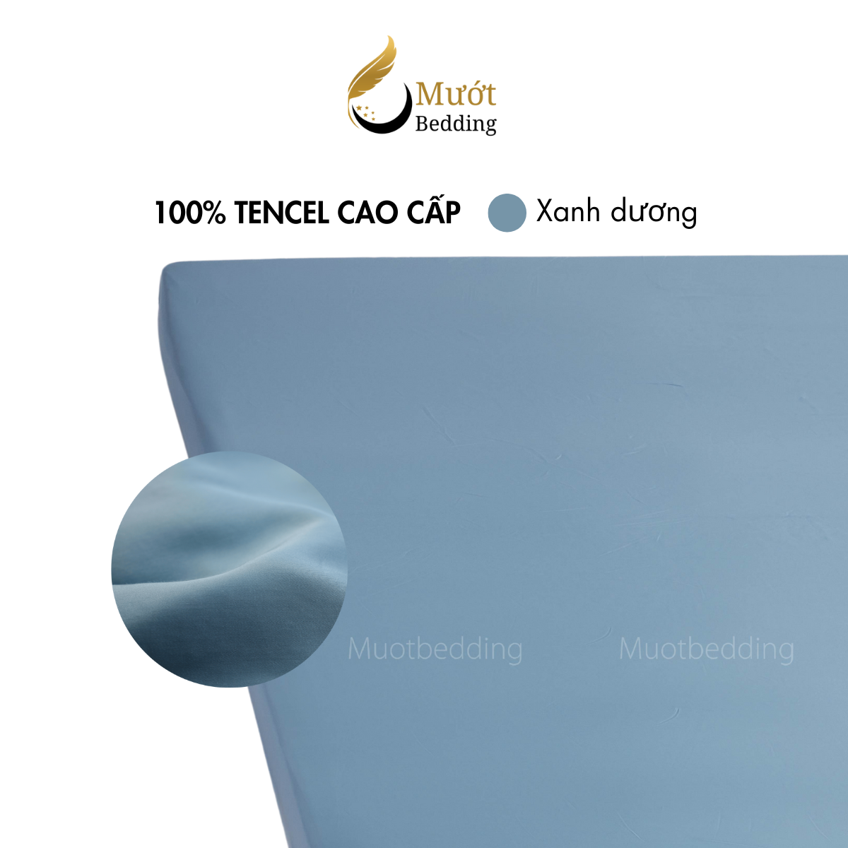 Ga giường Lụa Tencel Mướt Bedding cao cấp trơn màu, drap bo chun đầy đủ kích thước