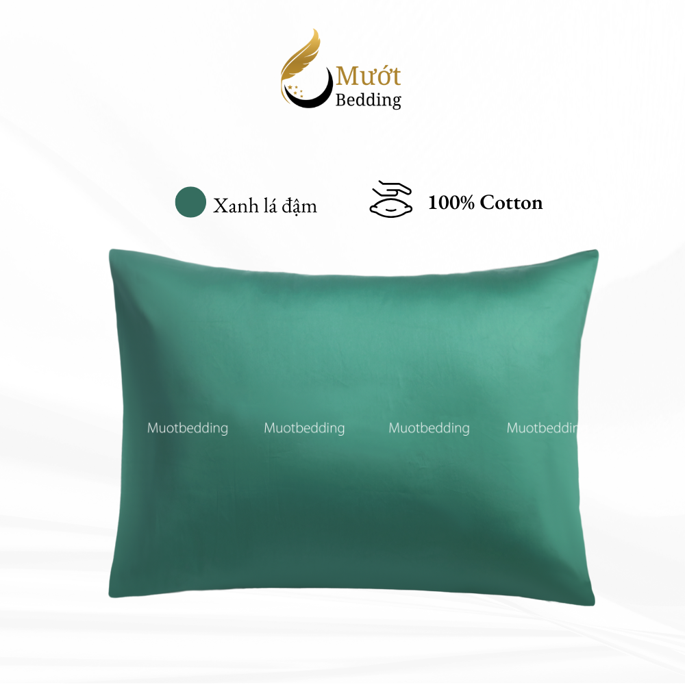 Vỏ gối trơn màu Mướt bedding mịn mướt sử dụng văn phòng, gia đình, du lịch