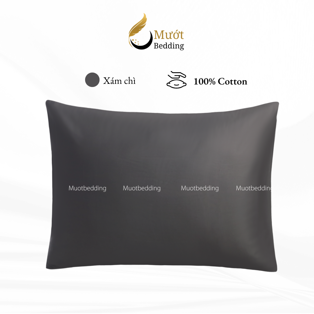 Vỏ gối trơn màu Mướt bedding mịn mướt sử dụng văn phòng, gia đình, du lịch