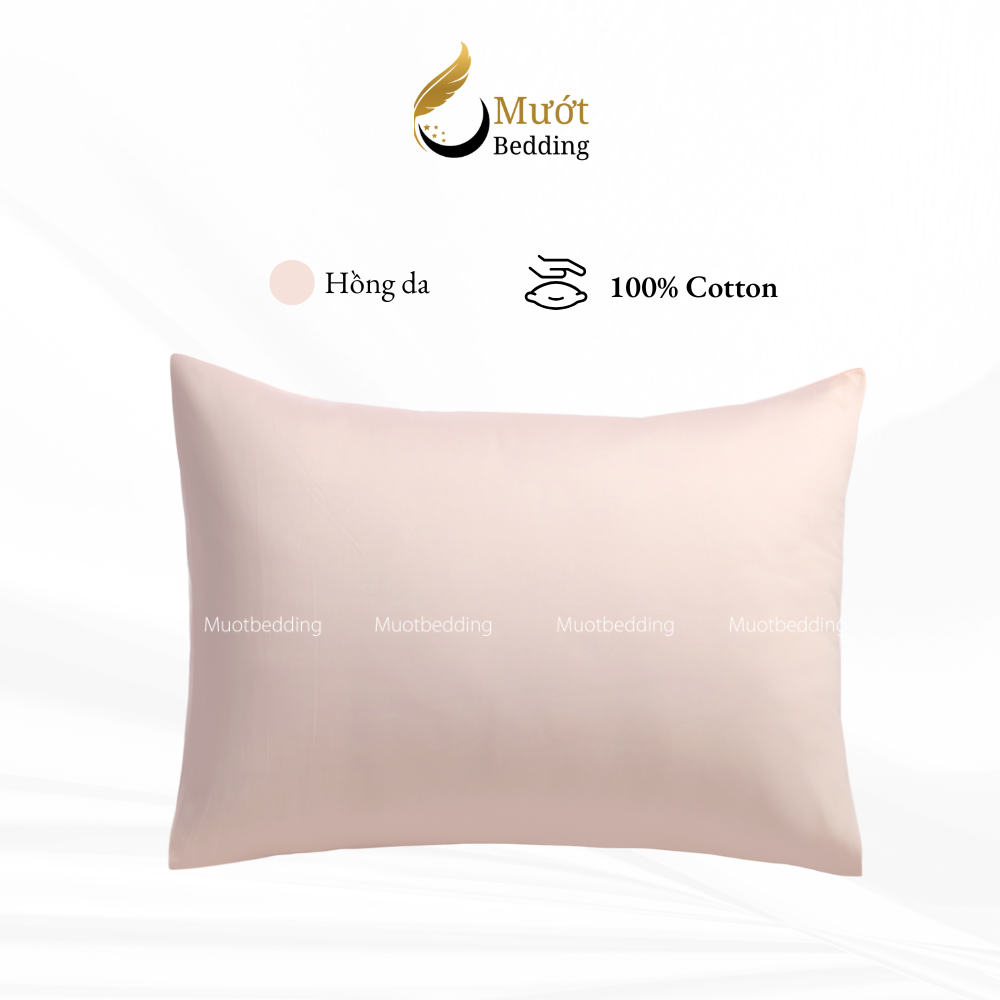 Vỏ gối trơn màu Mướt bedding mịn mướt sử dụng văn phòng, gia đình, du lịch