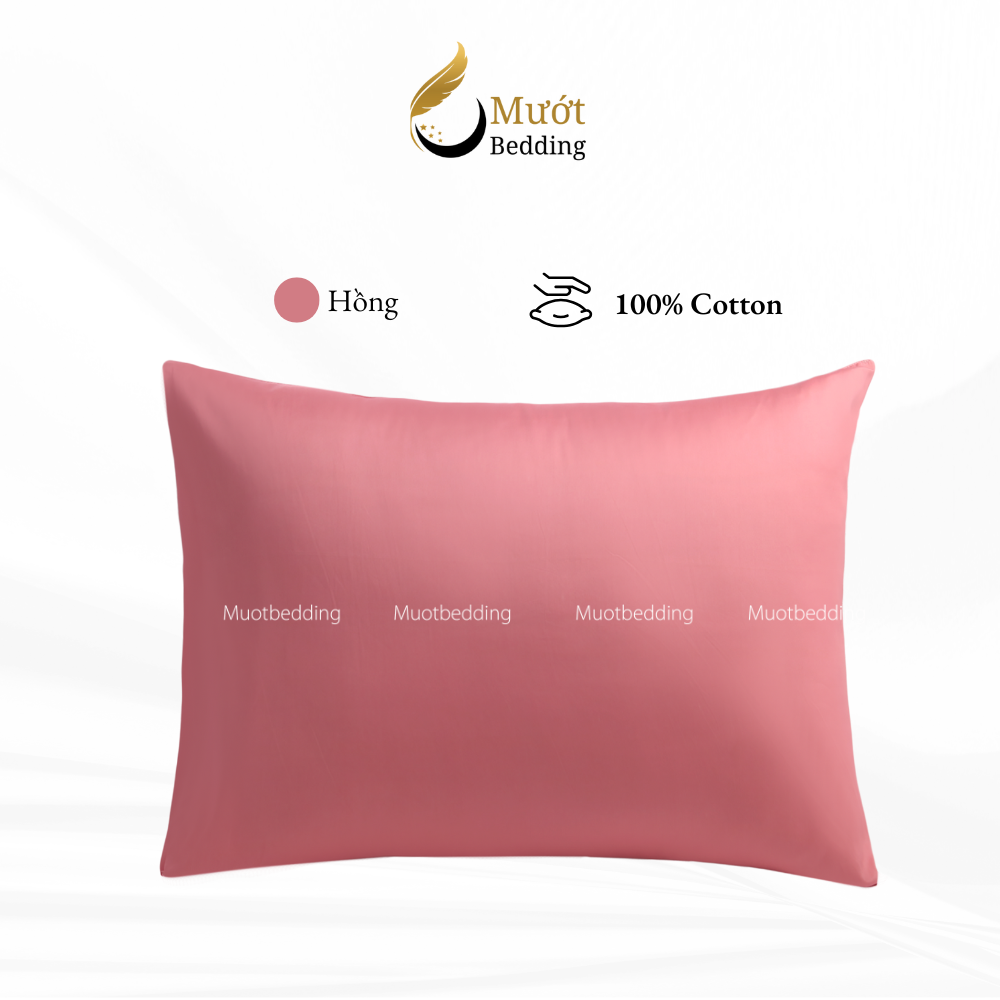 Vỏ gối trơn màu Mướt bedding mịn mướt sử dụng văn phòng, gia đình, du lịch