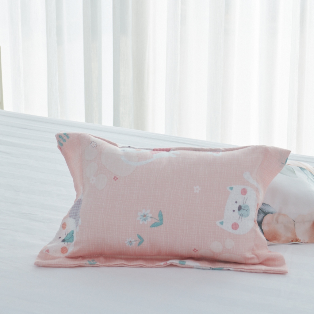 Gối nằm (ruột + vỏ) cho bé sơ sinh, trẻ em chất liệu Cotton/Tencel Size 25x35cm Mướt Bedding