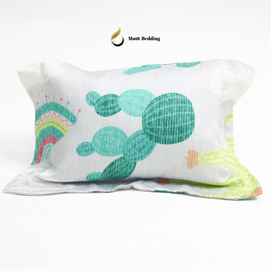 Gối nằm (ruột + vỏ) cho bé sơ sinh, trẻ em chất liệu Cotton/Tencel Size 25x35cm Mướt Bedding