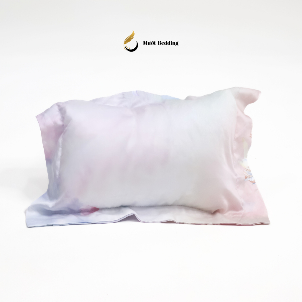 Gối nằm (ruột + vỏ) cho bé sơ sinh, trẻ em chất liệu Cotton/Tencel Size 25x35cm Mướt Bedding