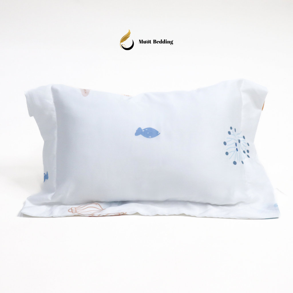 Gối nằm (ruột + vỏ) cho bé sơ sinh, trẻ em chất liệu Cotton/Tencel Size 25x35cm Mướt Bedding