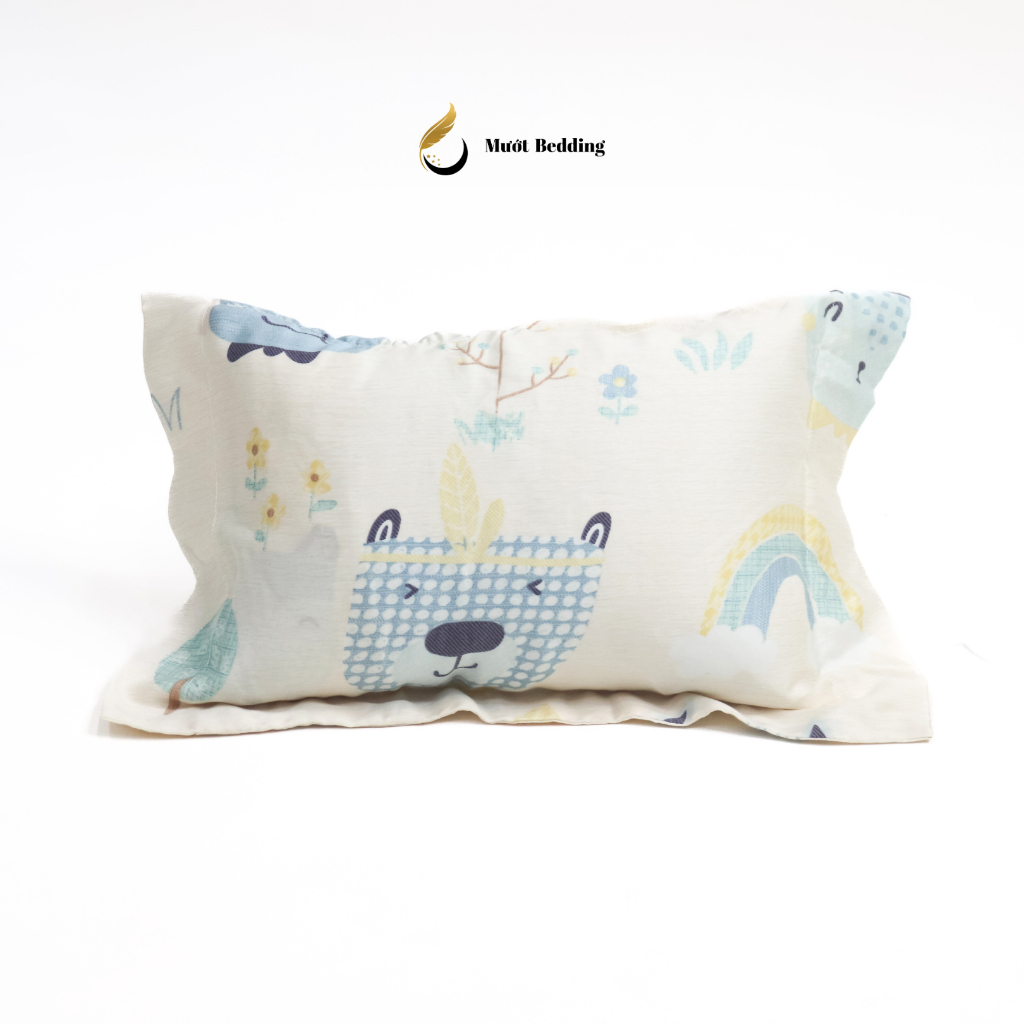Gối nằm (ruột + vỏ) cho bé sơ sinh, trẻ em chất liệu Cotton/Tencel Size 25x35cm Mướt Bedding