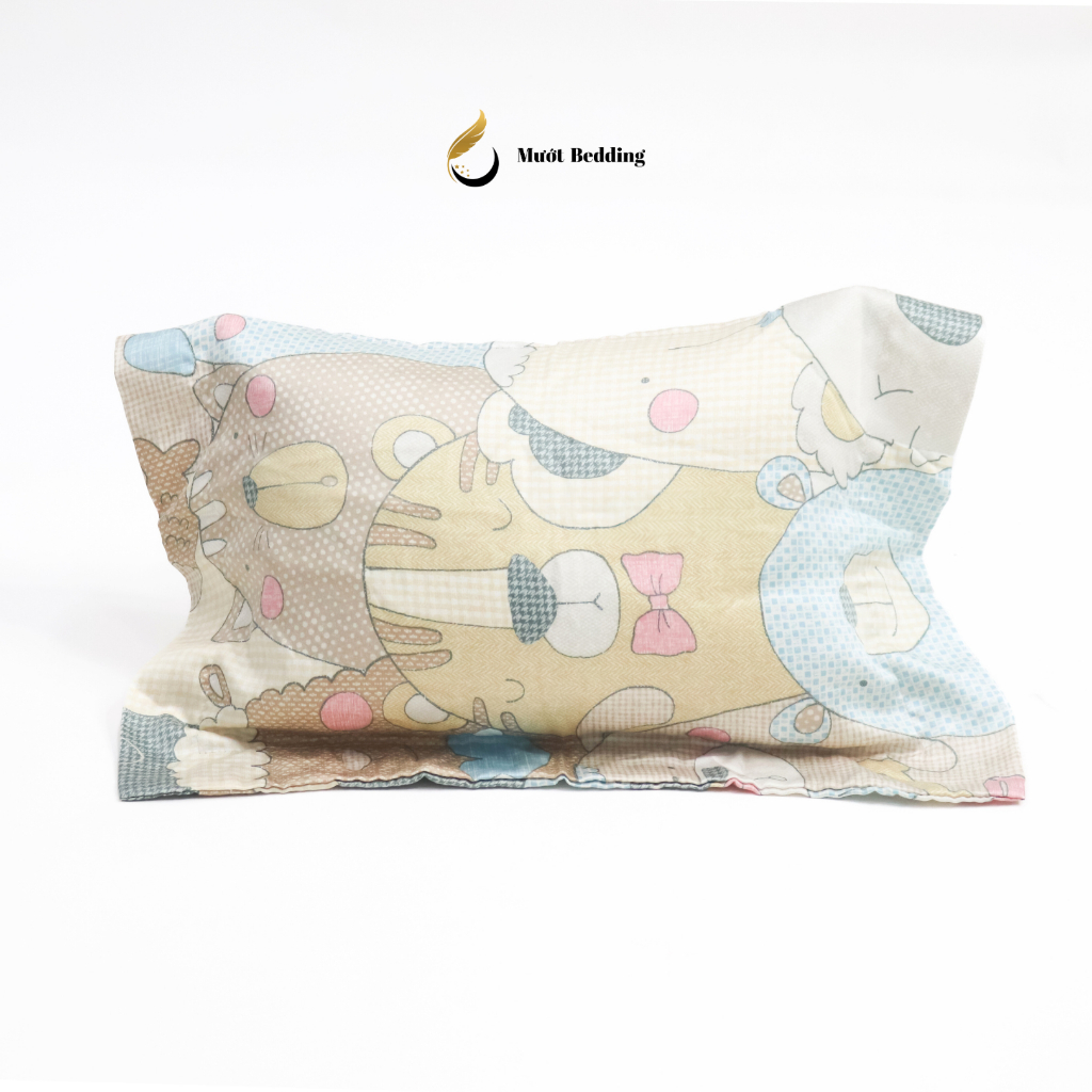 Gối nằm (ruột + vỏ) cho bé sơ sinh, trẻ em chất liệu Cotton/Tencel Size 25x35cm Mướt Bedding