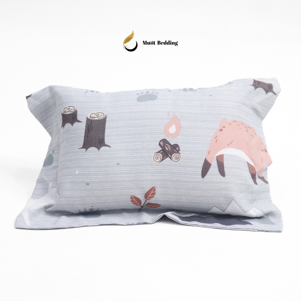 Gối nằm (ruột + vỏ) cho bé sơ sinh, trẻ em chất liệu Cotton/Tencel Size 25x35cm Mướt Bedding