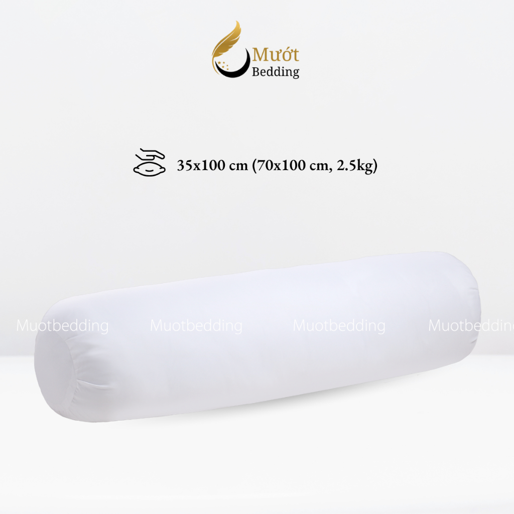 Gối nằm, ruột gối Mướt bedding chất liệu gòn lông vũ cao cấp đầy đủ size 40x60, 50x70, gối ôm