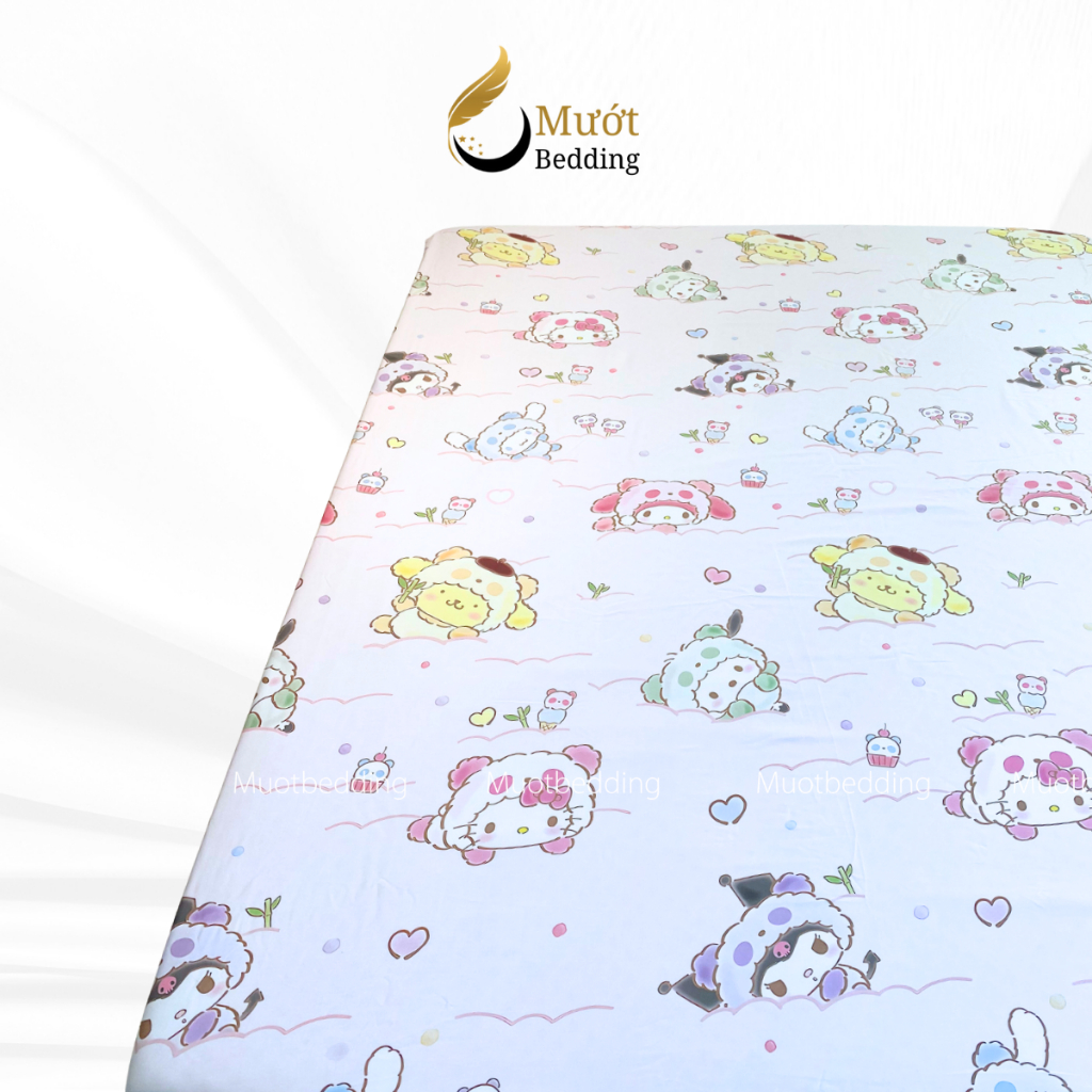 Ga giường lẻ Lụa Tencel Mướt bedding cao cấp đầy đủ size bo chun, chất liệu cao cấp, mềm, thoáng mát