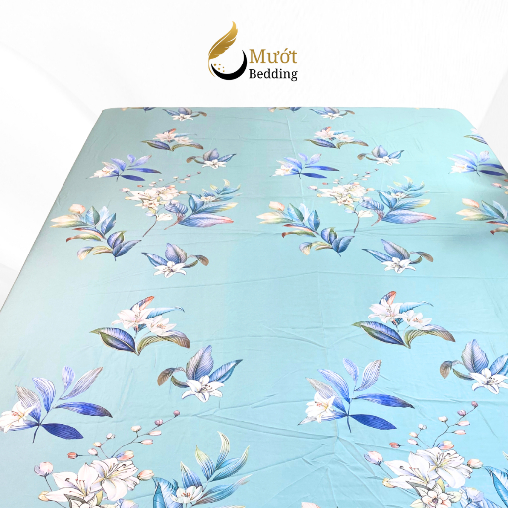 Ga giường lẻ Lụa Tencel Mướt bedding cao cấp đầy đủ size bo chun, chất liệu cao cấp, mềm, thoáng mát