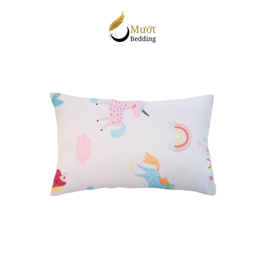 Vỏ gối Cotton 100% cao cấp nhiều họa tiết Mướt bedding Size 50x70 cm mềm mại, thấm hút tốt, áo gối dạng lồng bền đẹp