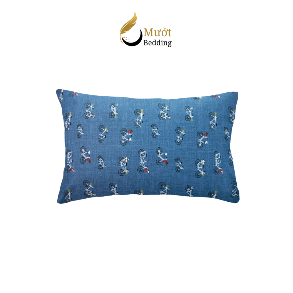 Vỏ gối Cotton 100% cao cấp nhiều họa tiết Mướt bedding Size 50x70 cm mềm mại, thấm hút tốt, áo gối dạng lồng bền đẹp