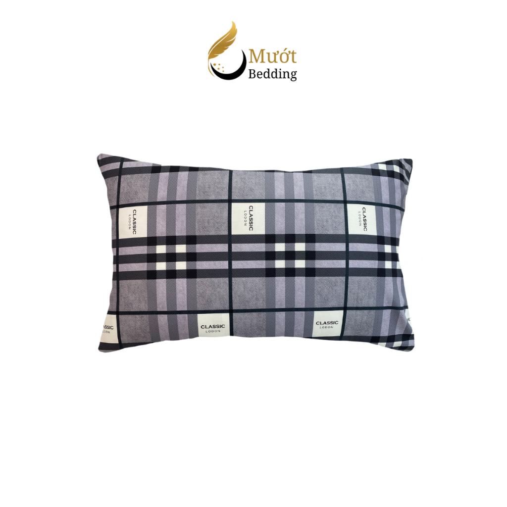 Vỏ gối Cotton 100% cao cấp nhiều họa tiết Mướt bedding Size 50x70 cm mềm mại, thấm hút tốt, áo gối dạng lồng bền đẹp