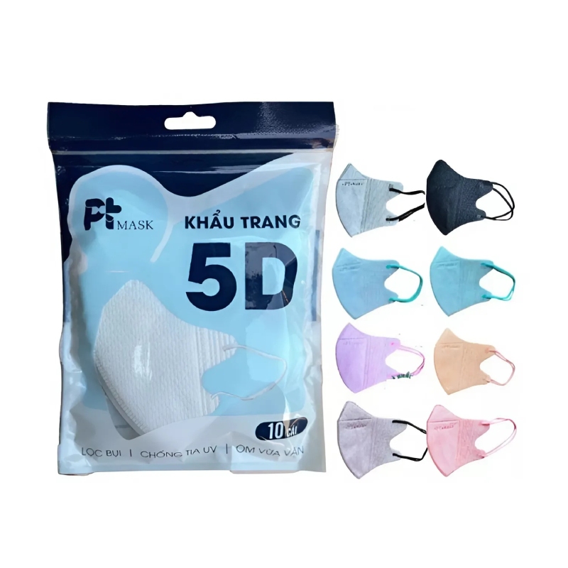 1 Bịch 10 cái Khẩu Trang 5D PT Mask 3