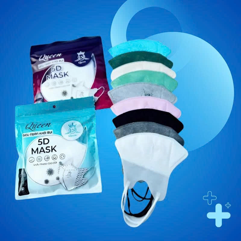 1 Hộp 100 Cái Khẩu Trang 5D Queen Mask 5