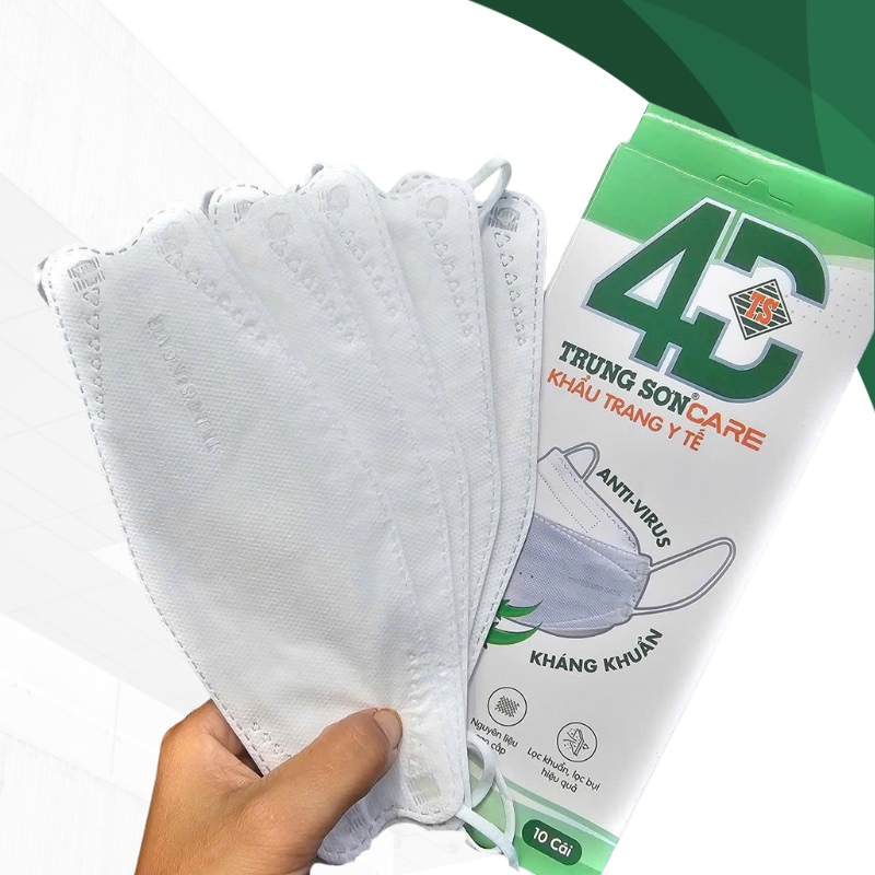 1 Hộp 10C Khẩu trang 4D Trung Sơn Care 4