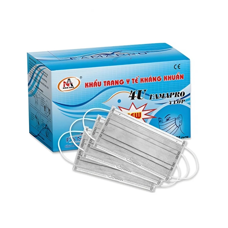 1 Hộp 50C Khẩu Trang Y Tế 4U Famapro 5