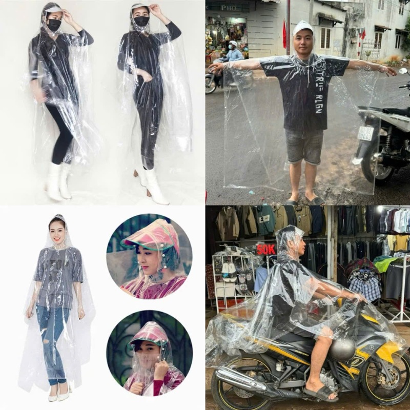 Áo Mưa Cánh Dơi Trùm Trong 1 Đầu 4