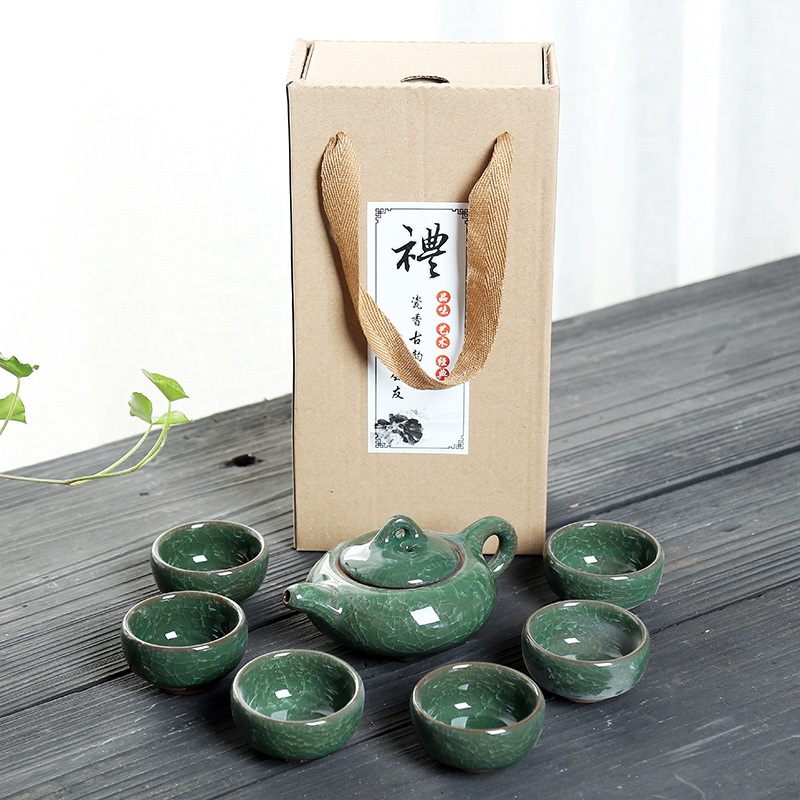 Bộ Ấm Chén Tráng Men 7 Món 5