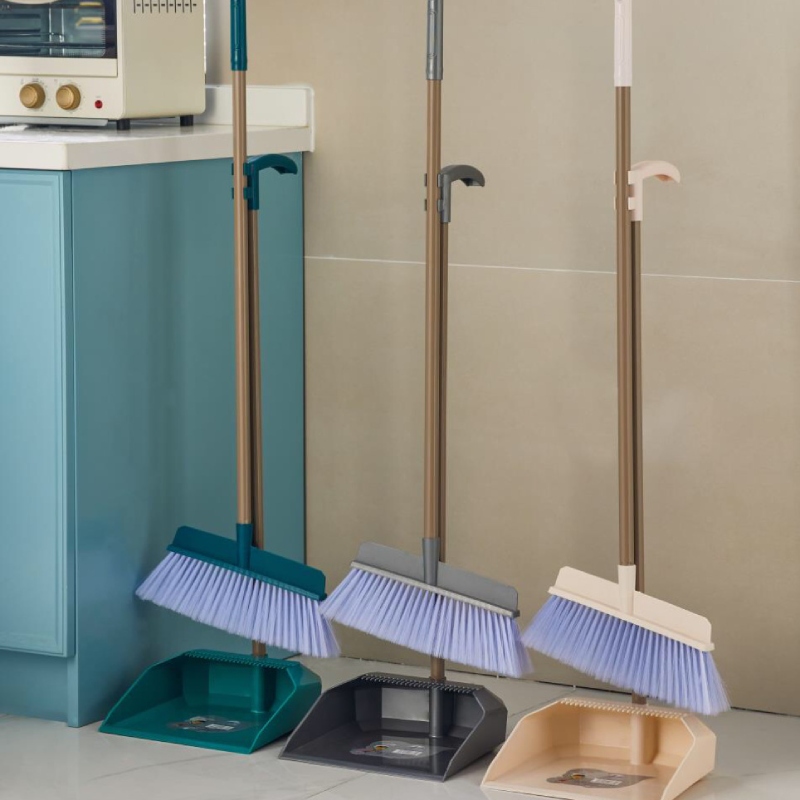 Bộ Chổi Quét Nhà Kèm Hốt Rác Cán Dài Nhựa 2in1 Tiện Lợi 4