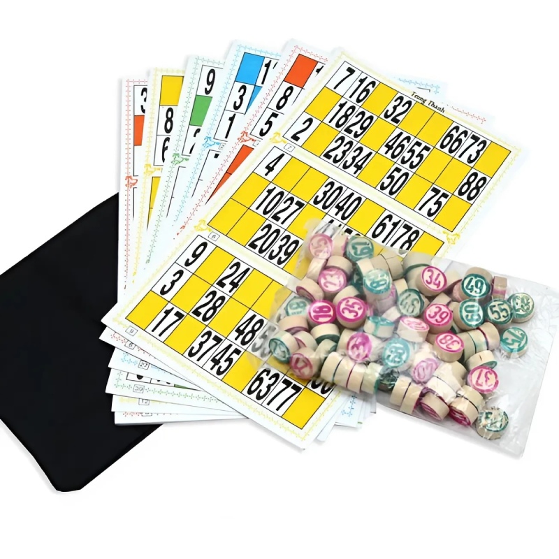 Bộ Cờ Kêu Lô Tô 90 Số Bằng Giấy 4