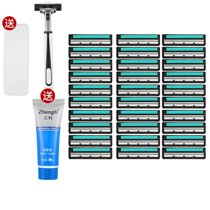 BỘ DAO CẠO RÂU TẶNG KÈM 36 LƯỠI DAO KÉP 4