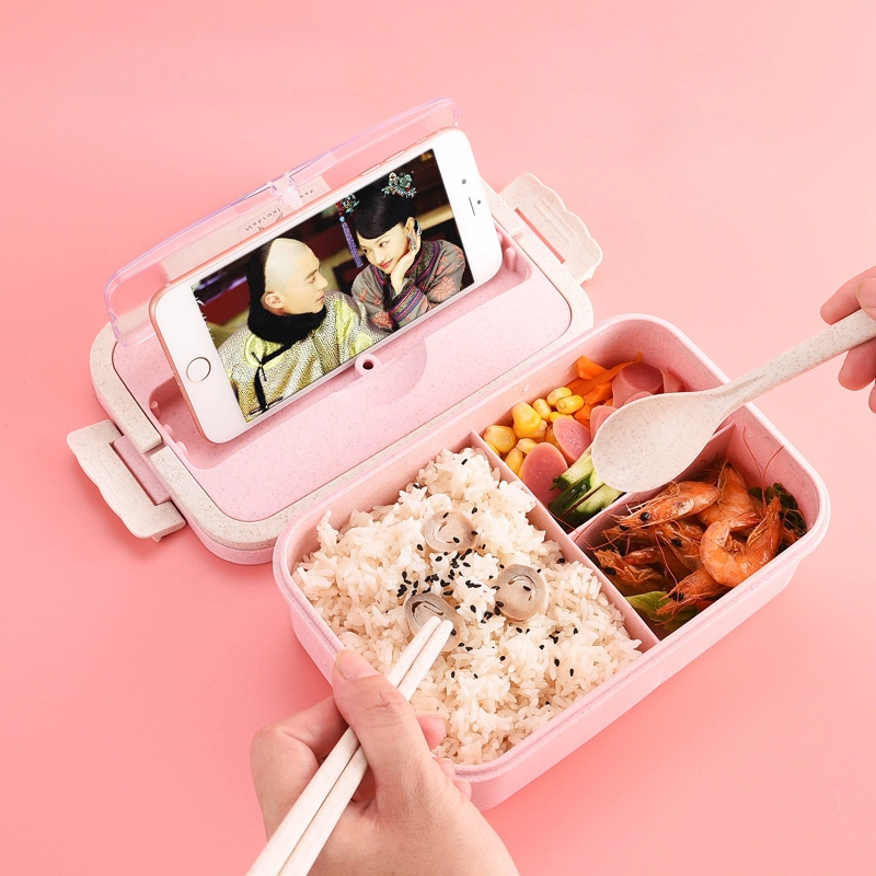 CÀ MEN 2 TẦNG LÚA MẠCH TẶNG ĐŨA MUỖNG KIÊM GIÁ ĐỠ ĐIỆN THOẠI 5