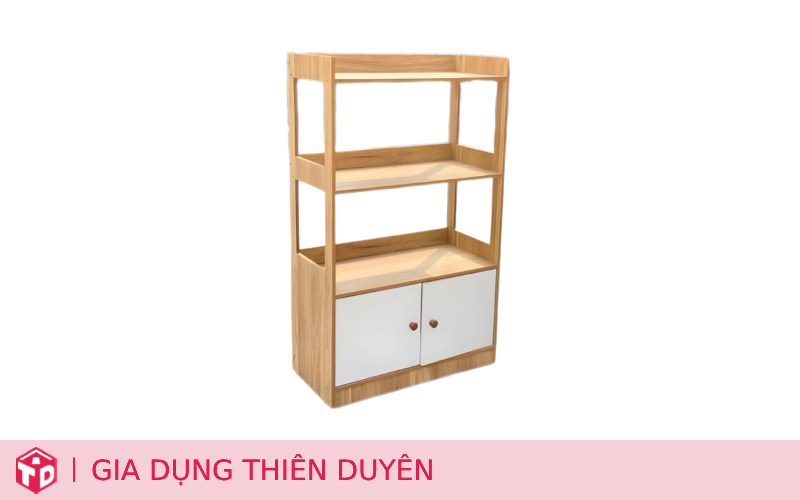 Cách chọn mua kệ gỗ - Kệ Gỗ 37: Kệ Tủ Bếp, Lò Vi Sóng 4 Tầng Có Ngăn Tủ Dưới 100x60x30