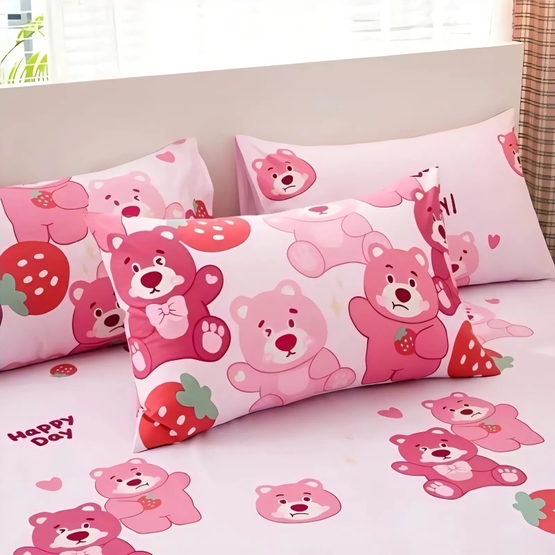 Cặp Đôi ruột gối hơi gấu hồng, trắng Lotso gấu 4