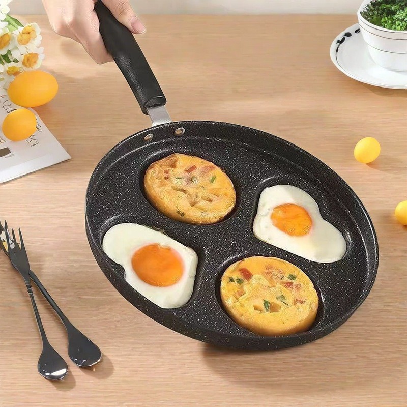 CHẢO CHIÊN TRỨNG CHIA Ô 4 NGĂN 2 tim 2 tròn 5