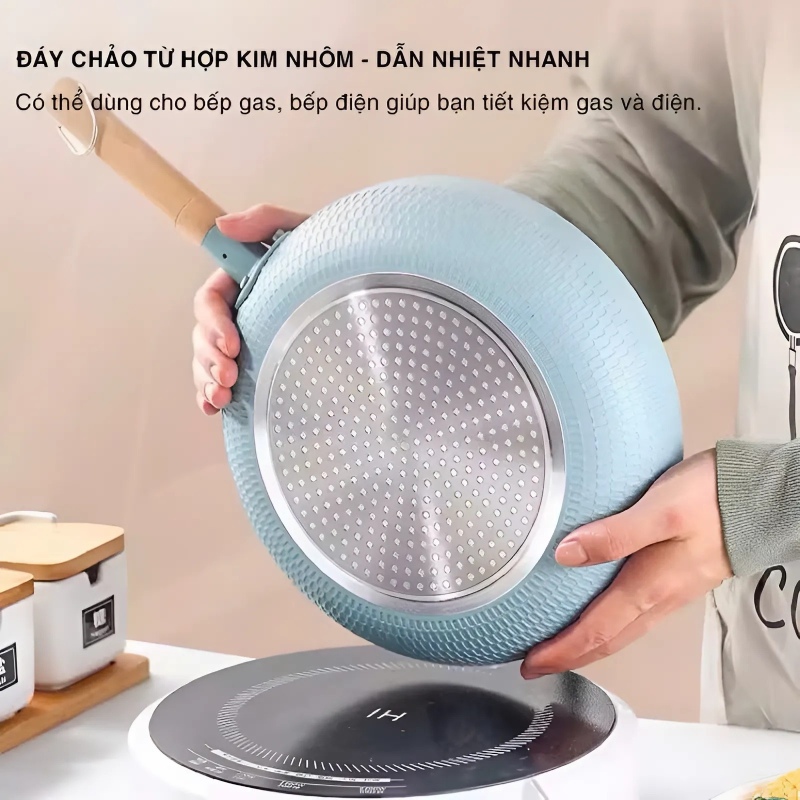Chảo Chống Dính Cán Gỗ 20cm 4
