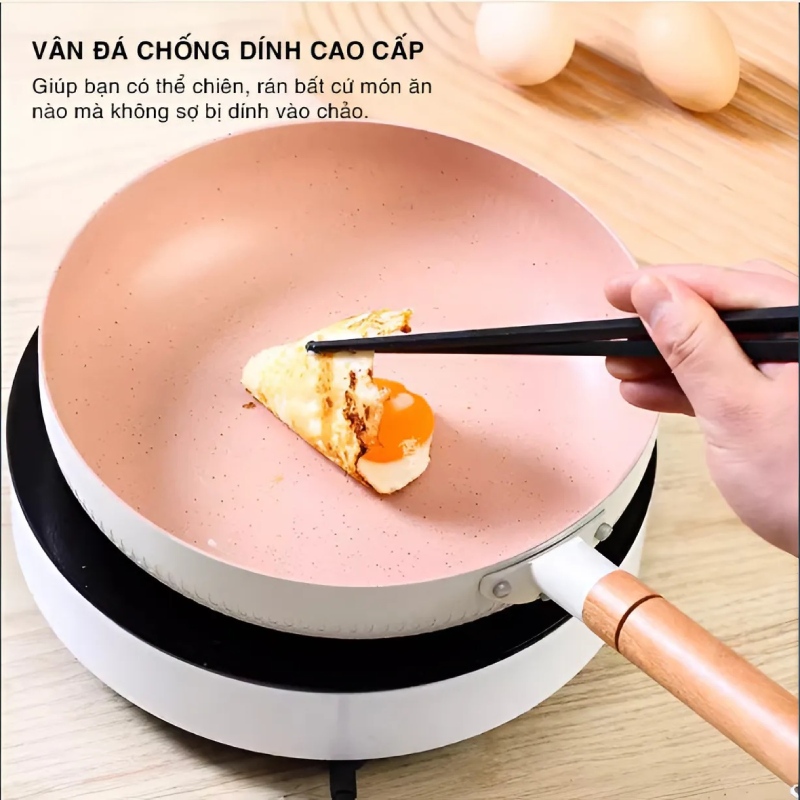 Chảo Chống Dính Cán Gỗ 20cm 5