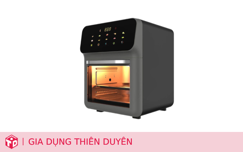Kinh nghiệm mua nồi chiên không dầu - Nồi chiên không dầu 15L Air Fryer Mặt kính cảm ứng