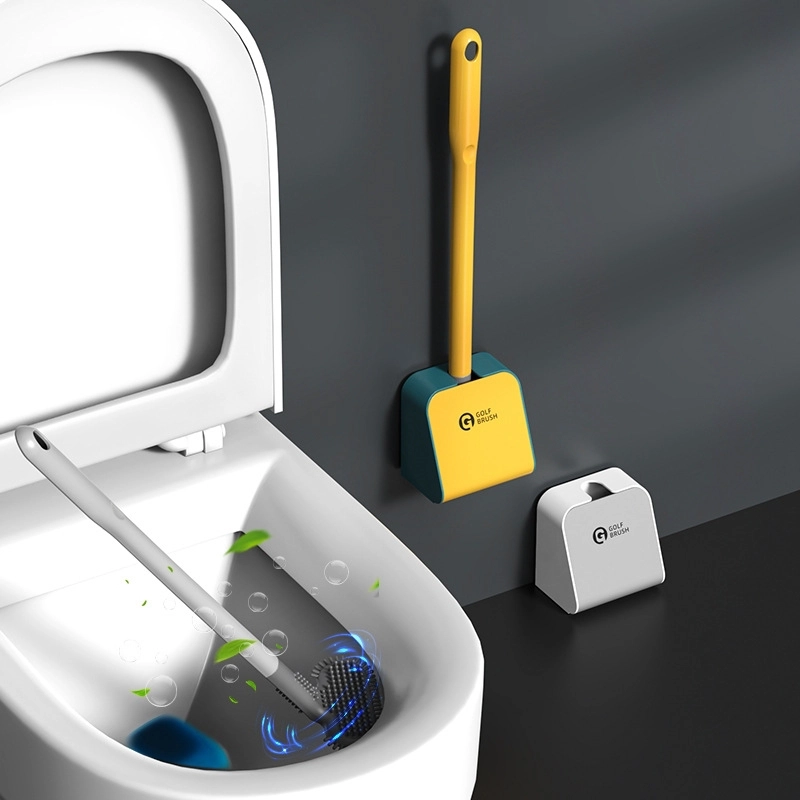 Cọ Bồn Cầu Silicon Thông Minh Dán Tường Kèm Hộp Đựng chữ U 5