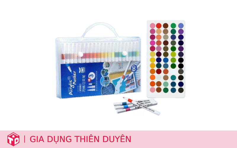 Đồ dùng học tập bao gồm gì? Tìm nguồn chuyên sỉ đồ dùng học tập ở đâu? - Bút màu Acrylic  Marker 60 màu