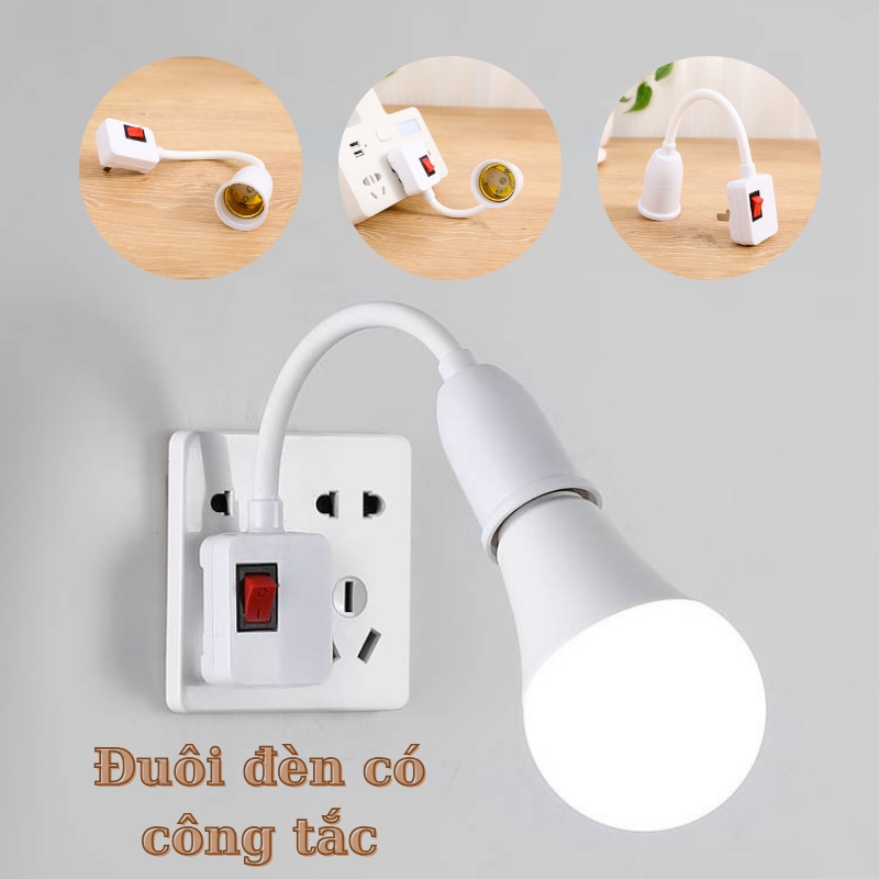 Đuôi Đèn E27 Uốn Dẻo Xoay 360 Độ 4