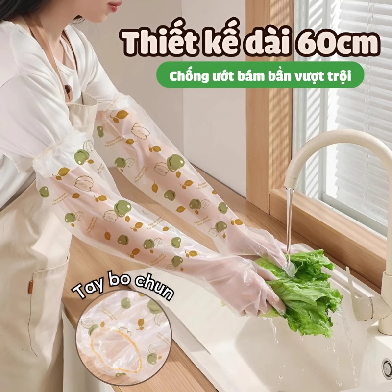 Găng tay TPE Siêu Dai Hình Hoa 4