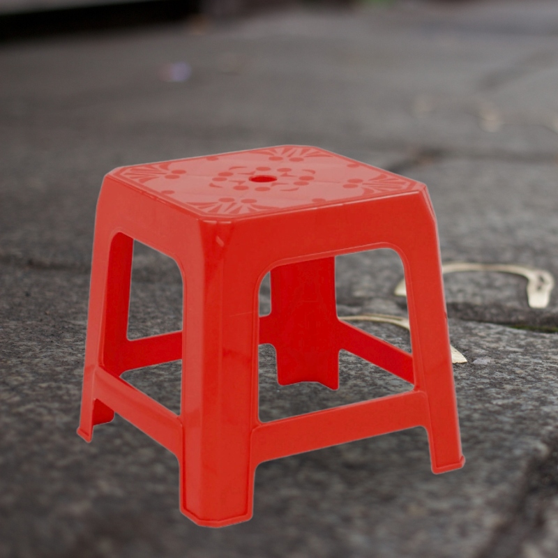 GHẾ NHỰA LÙN HỌA TIẾT BÔNG HOA 6