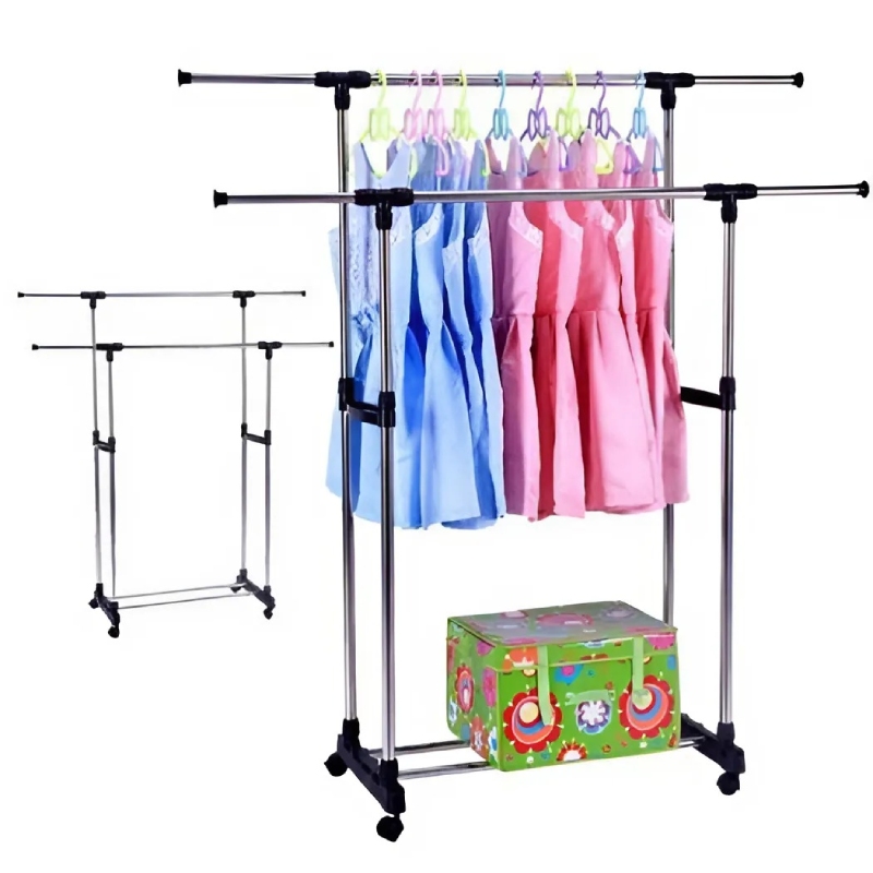 Giàn Phơi Quần Áo Lắp Ráp 2 Tầng Inox 5