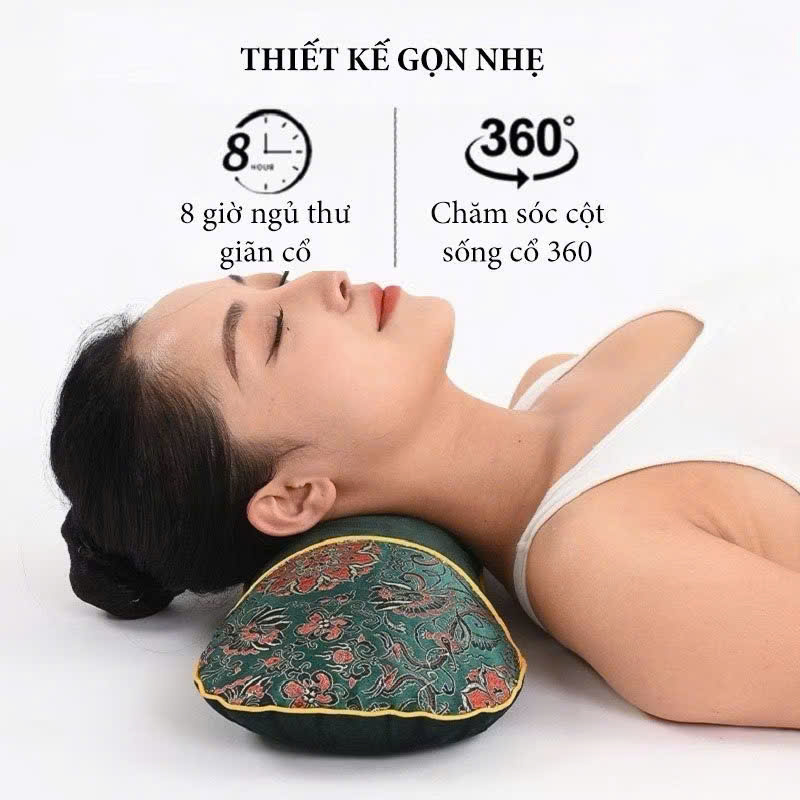 Gối Ngải Cứu Thảo Dược Làm Ấm Giảm Đau Nhức Cổ Vai Gáy 5